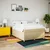 Vidaxl Box spring postelja z vzmetnico krem 160x200 cm blago