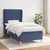Vidaxl Box spring postelja z vzmetnico modra 90x200 cm blago