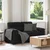 Vidaxl Dvosed črne barve 160x81x84 cm blago