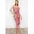 Trendyol Milla Ženska haljina TPRSS24EL00150, Roze