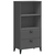 Regal za knjige VIKEN antracit sivi 60 x 35 x 123 cm drveni