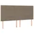 LED uzglavlje smeđesivo 180x5x118/128 cm od tkanine