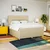 Vidaxl Box spring postelja z vzmetnico krem 200x200 cm blago