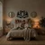 WallXpert metalni zidni ukras 5089, cvet lotosa sa šiljatim laticama, 76 x 51 cm, crni