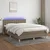 Vidaxl Box spring postelja z vzmetnico LED taupe 140x190 cm blago