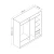 Hanah Home Garderober Kale-3982, 180x210x52 cm, Antracit-beli