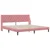 Vidaxl Konstrukcija postelje z vzglavjem Roza 180 x 200 cm Žamet