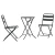 Bistro set za vrt 3 pcs Antracit Čelik