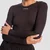 GymBeam Women‘s Aura Long Sleeve T-Shirt Tee Brown