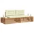 Set vanjskih sofa s jastukom Prirodna i krem 203,5 x 83 x 73 cm