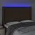 LED uzglavlje tamnosmeđe 147x16x118/128 cm od tkanine