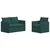 Set sofe 2 pcs Tamnozelena 136 x 82 x 85 cm Tkanina