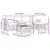 Set vanjskih sofa s jastukom 6 pcs Bijela i bež Poliester