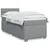 Vidaxl Box spring postelja z vzmetnico svetlo siva 90x190 cm blago