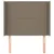 Vidaxl Vzglavje z ušesi taupe 93x16x118/128 cm blago