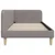Vidaxl Kotna postelja Taupe 90 x 190 cm blago
