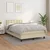 Vidaxl Box spring postelja z vzmetnico krem 120x200 cm umetno usnje