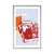 Plakat s paspartujem retro avto z abstrakcijo - 20x30 no frame