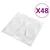Zidne panele 48 pcs Dijamant bijela 50 x 50 cm XPS pjena