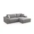 Atelier del Sofa Ugaona garnitura Pirlo 145x43x206cm Svetlosiva