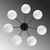 Opviq Luster Orion-13966, 65cm, IP20, Crno-beli