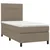 Vidaxl Box spring postelja z vzmetnico LED taupe 80x200 cm blago