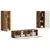 Set TV komoda Zidne 2 pcs Staro drvo Konstruirano drvo