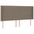 Vidaxl LED posteljno vzglavje taupe 163x16x118/128 cm blago