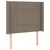 Vidaxl LED posteljno vzglavje taupe 93x16x118/128 cm blago