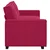 Vidaxl Trosed kavč vinsko rdeč 220x78x84 cm žamet