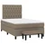 Vidaxl Box spring postelja z vzmetnico taupe 120x200 cm blago