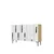 Hanah Home komoda Nota 120, 120 cm, hrast Sapphire / bela / srebrna