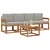 Set vanjskih sofa s jastukom 5 pcs Prirodna i svijetlo siva