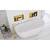 bathroom shelf 30x45 gold brush