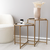 Hanah Home Klub sto 50x50x50cm Zlatno-Sivi
