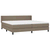 Vidaxl Box spring postelja z vzmetnico taupe 200x200 cm blago