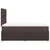 Vidaxl Box spring postelja z vzmetnico temno rjava 120x190 cm blago