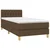 Vidaxl Box spring postelja z vzmetnico temno rjava 100x200 cm blago