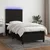 Krevet box spring s madracem LED crni 90x190 cm od tkanine