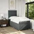 Vidaxl Box spring postelja z vzmetnico temno siva 90x200 cm blago