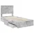 Krevet s od storage Betonski sivi 90 x 190 cm Konstruirano drvo
