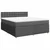 VIDAXL Box spring postelja z vzmetnico temno siva 180x200 cm blago