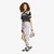 Krilo adidas Adibreak Ruched Skirt Grey Two L