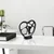Aberto Design Dekorativna figura Love v2, 25 x 10 x 26 cm, Crna