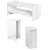 Hanah Home set klub stolova Amon, beli