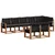 Set vanjskih sofa 8 kom. Prirodna i crna