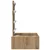 Vidaxl Toaletna mizica Rjava 60 x 40 x 70 cm Konstruiran les