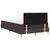 Vidaxl LED Box Spring Postelja Temno rjava 120 x 200 cm blago