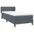 Vidaxl Box Spring postelja z vzmetnico Temno siva 80x220 cm Velvet