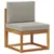 Set vanjskih sofa 5 pcs Prirodna i svjetlosiva Poliester